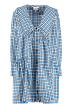 Load image into Gallery viewer, Checked cotton shirtdress