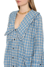 Load image into Gallery viewer, Checked cotton shirtdress