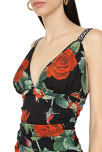 Load image into Gallery viewer, Draped silk sheath-dress