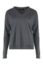 Load image into Gallery viewer, V-neck sweater in wool and cashmere