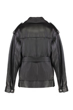 Load image into Gallery viewer, Leather jacket with belt