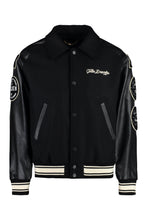 Load image into Gallery viewer, Wool bomber jacket with patch