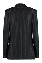 Load image into Gallery viewer, Pinstripe double breasted blazer