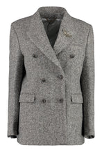 Load image into Gallery viewer, Knitted double-breasted blazer
