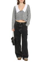 Load image into Gallery viewer, Cable-knit wool cardigan