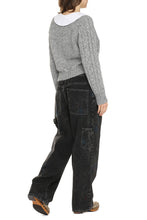 Load image into Gallery viewer, Cable-knit wool cardigan
