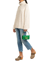 Load image into Gallery viewer, Cable-knit turtleneck sweater