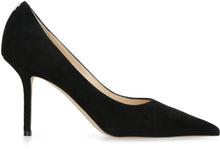 Load image into Gallery viewer, Love suede ponty-toe pumps