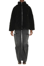 Load image into Gallery viewer, Hooded vegan fur jacket