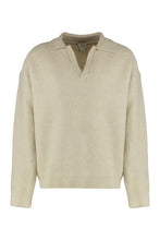 Load image into Gallery viewer, Sweater with Johnny collar in alpaca blend
