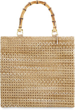 Load image into Gallery viewer, Panarea raffia tote bag