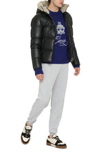 Load image into Gallery viewer, Hooded bomber-style down jacket