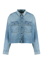Load image into Gallery viewer, Cropped denim shirt