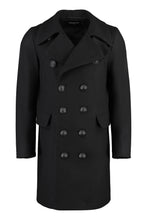 Load image into Gallery viewer, Wool blend double-breasted coat
