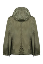 Load image into Gallery viewer, Hooded techno fabric raincoat