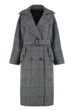Load image into Gallery viewer, Long wool tweed coat