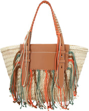 Load image into Gallery viewer, Woven straw tote
