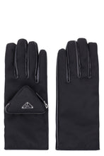 Load image into Gallery viewer, Re-Nylon and nappa leather gloves with pouch