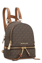 Load image into Gallery viewer, Rhea Zip mini backpack in coated canvas