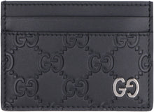 Load image into Gallery viewer, GG print leather card holder