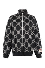 Load image into Gallery viewer, GG print full-zip sweatshirt