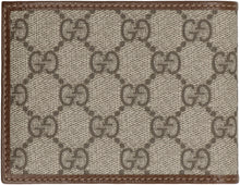 Load image into Gallery viewer, GG supreme fabric and leather wallet