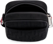 Load image into Gallery viewer, Leather and nylon messenger bag
