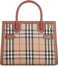 Load image into Gallery viewer, Title checked canvas handbag