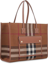 Load image into Gallery viewer, Freya checked tote bag