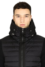 Load image into Gallery viewer, Down jacket with knitted inserts