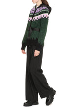 Load image into Gallery viewer, Knitted full-zip sweatshirt