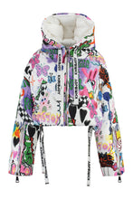 Load image into Gallery viewer, Puff Khris Crop printed down jacket