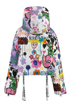 Load image into Gallery viewer, Puff Khris Crop printed down jacket