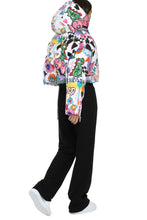 Load image into Gallery viewer, Puff Khris Crop printed down jacket