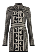 Load image into Gallery viewer, Jacquard knit mini-dress