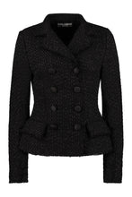 Load image into Gallery viewer, Double-breasted tweed jacket