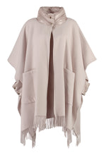 Load image into Gallery viewer, Wool and cashmere blend poncho