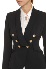 Load image into Gallery viewer, Stretch double-breasted blazer
