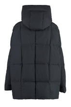 Load image into Gallery viewer, Hooded techno fabric down jacket