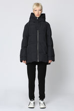 Load image into Gallery viewer, Hooded techno fabric down jacket