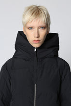 Load image into Gallery viewer, Hooded techno fabric down jacket