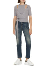 Load image into Gallery viewer, Knit blouse with belt