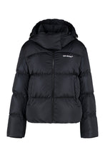 Load image into Gallery viewer, Hooded full-zip down jacket