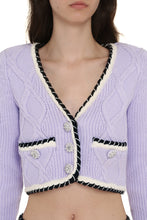 Load image into Gallery viewer, Cropped-length knitted cardigan