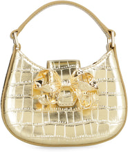 Load image into Gallery viewer, Croc Crescent Bow leather micro bag