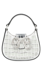 Load image into Gallery viewer, Croc Crescent Bow leather micro bag