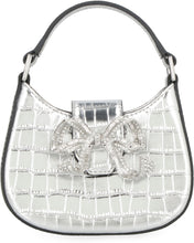 Load image into Gallery viewer, Croc Crescent Bow leather micro bag
