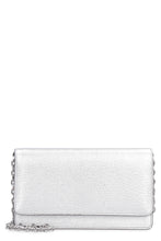 Load image into Gallery viewer, Metallic leather wallet on chain