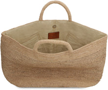 Load image into Gallery viewer, Vanilla raffia tote bag