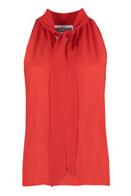 Load image into Gallery viewer, Silk blouse with bow
